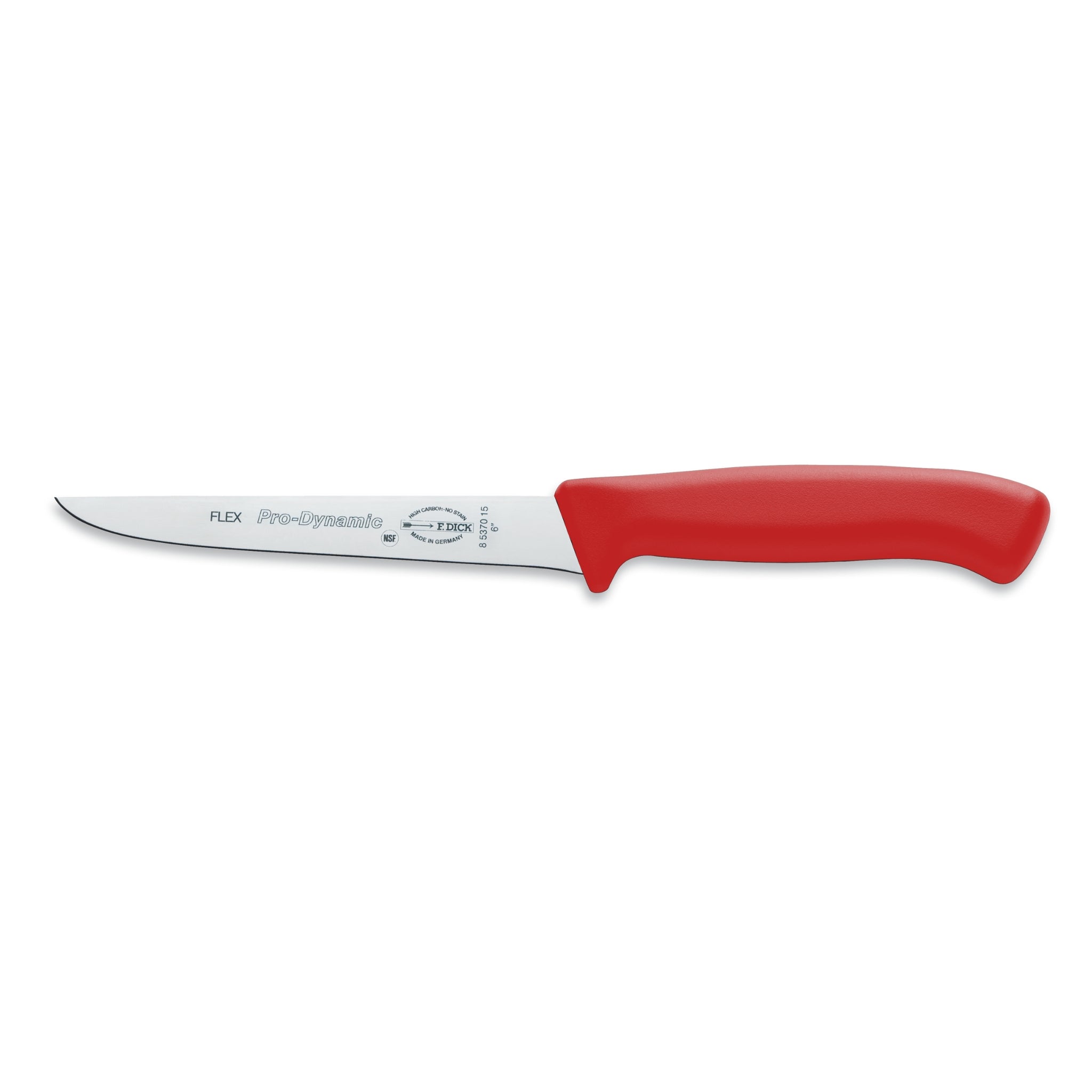F Dick 15cm boning knife red handle - butchers colour coded boning blade