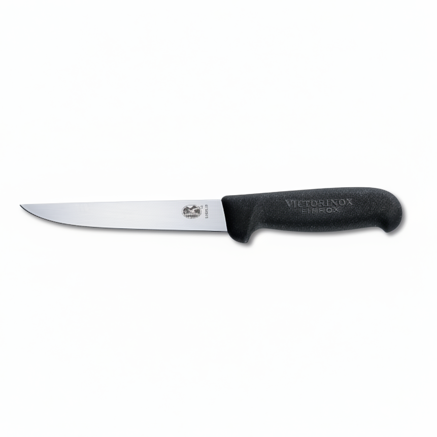 Victorinox 6 inch boning knife with black handle - professional butchers knife