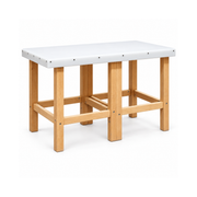 White Polytop with Wooden Frame