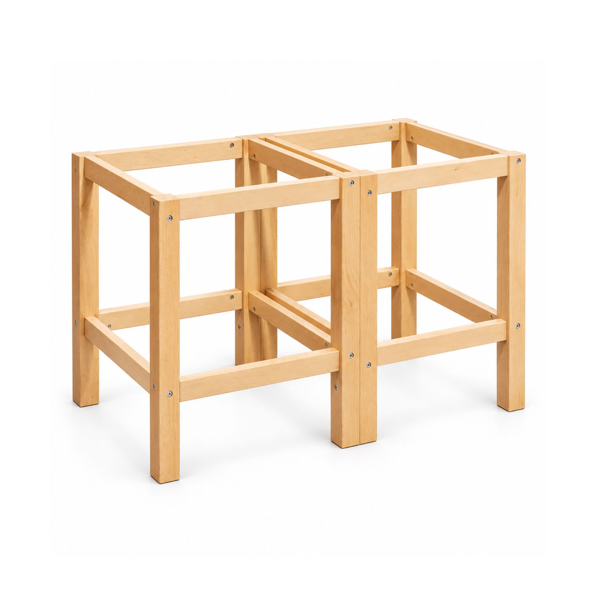 White Polytop with Wooden Frame