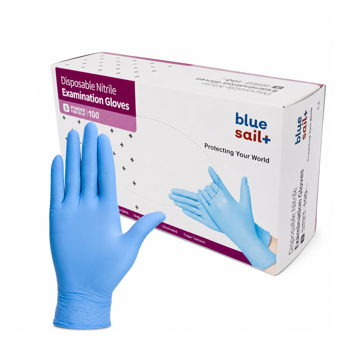 Blue Disposable Nitrile Gloves 100 Pack L