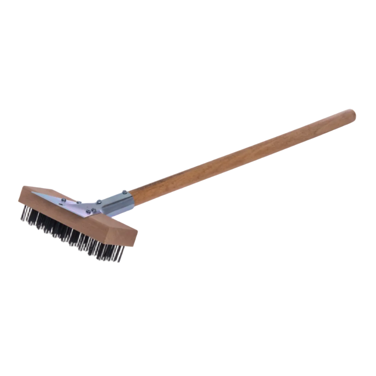 Long handle grill brush scraper alternate view - butchers cleaning brush