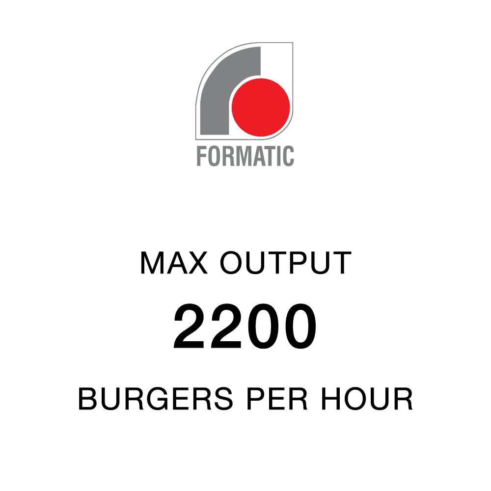 FORMATIC R2200 Burger Machine Side View - Professional Burger Forming Equipment