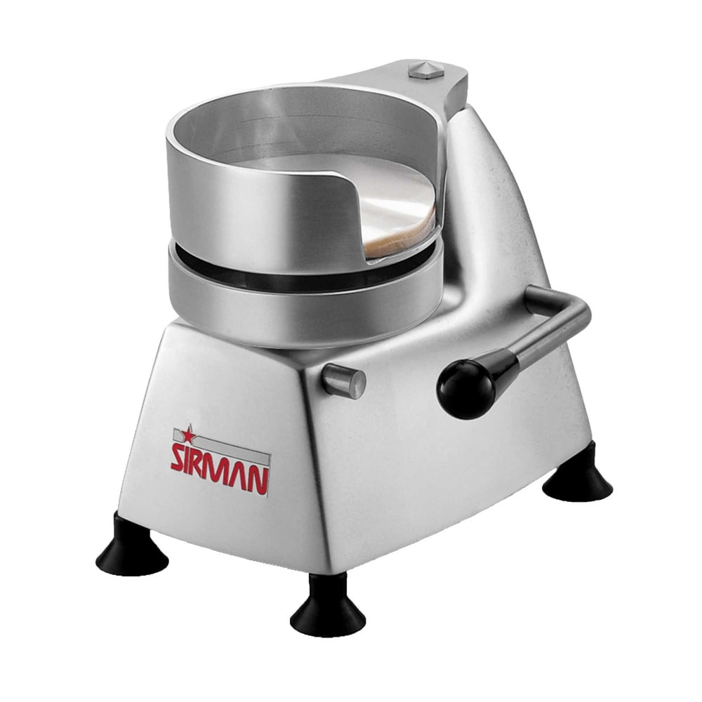 SIRMAN SA130 Burger Press 5 Inch - Commercial Stainless Steel Patty Press Machine Front View