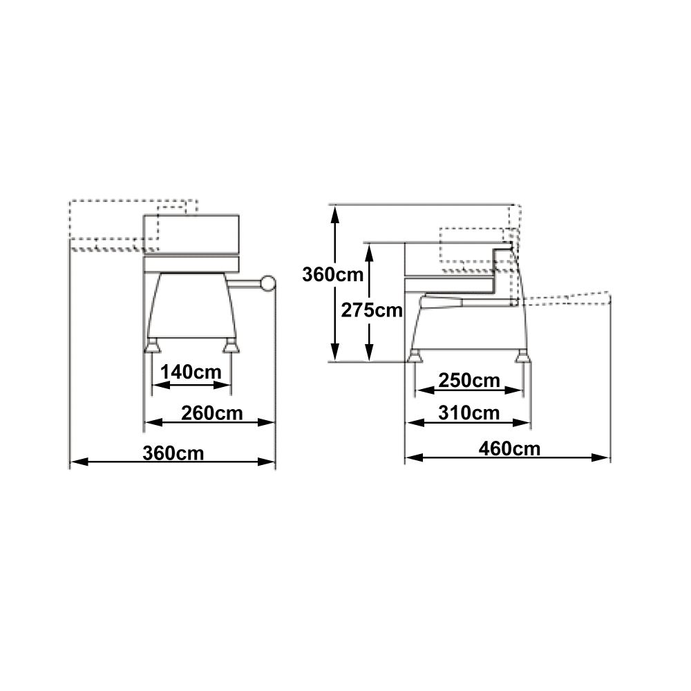 SIRMAN SA130 Burger Press Dimensions - Commercial 5 Inch Burger Forming Machine Technical View