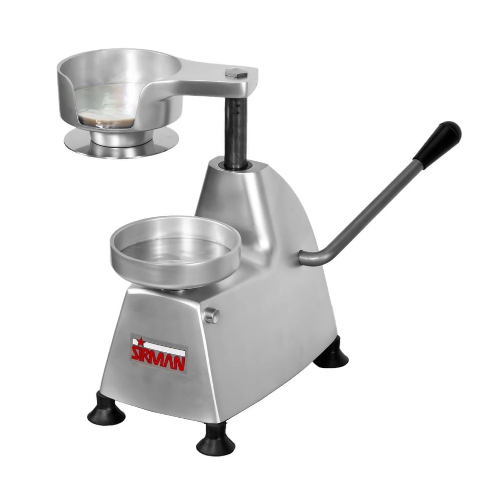 SIRMAN SA150 Burger Press Side Profile - Professional 6 Inch Patty Pressing Equipment for Butchers