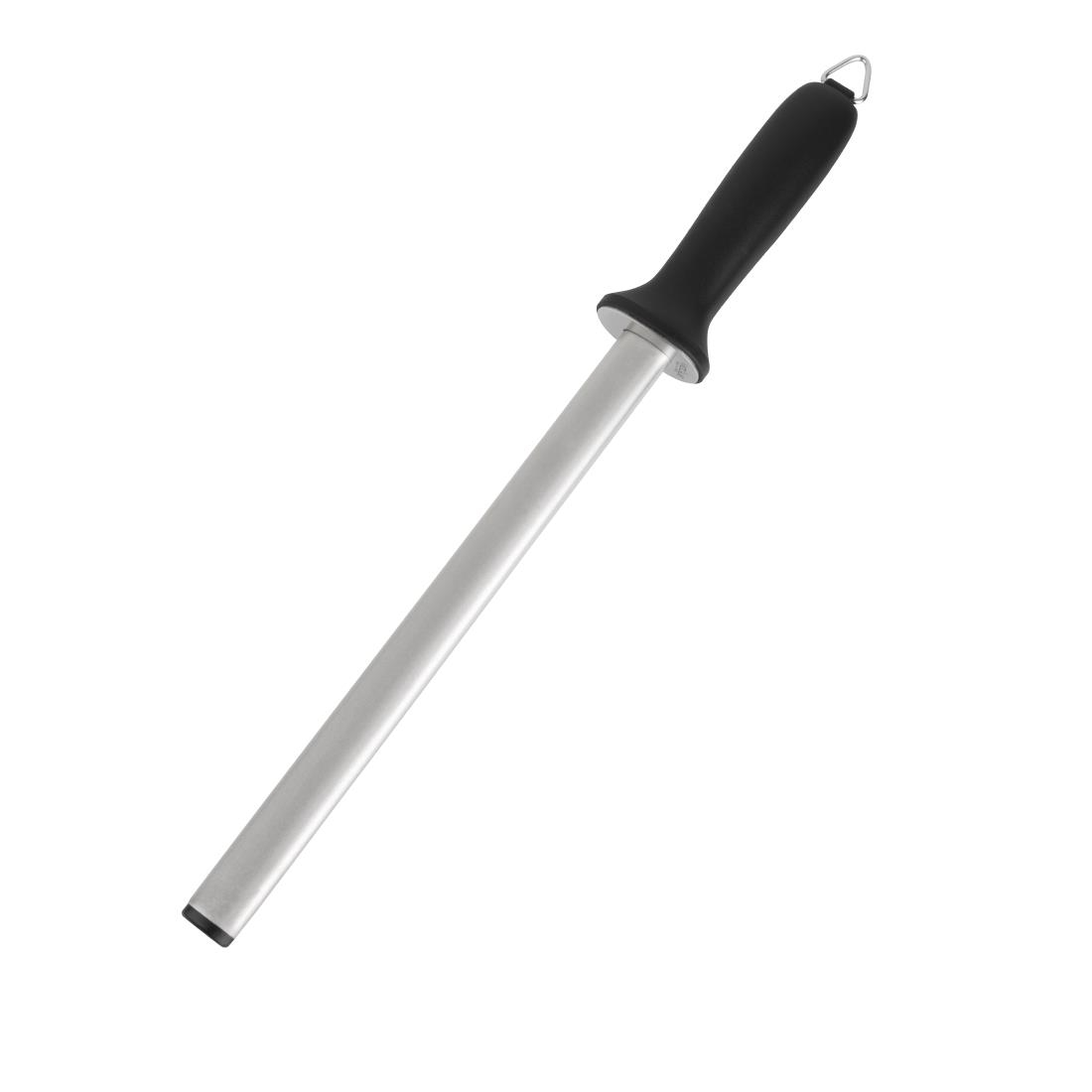 Vogue Diamond Knife Sharpening Steel 25.5cm - Professional Butcher Knife Honing Rod