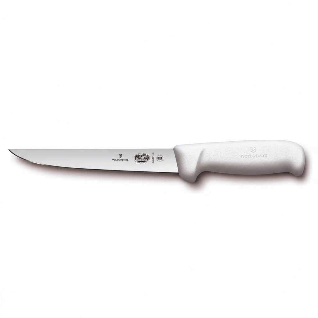 Victorinox 6 Inch Straight Wide Boning Knife White Handle - Professional Butcher Boning Knife
