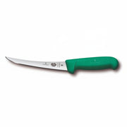Victorinox 6 inch boning knife with narrow curved flexible green blade for butchers