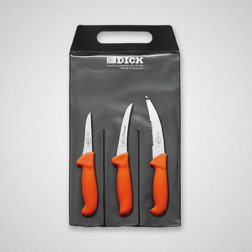 F Dick Hunting Knife Set - Professional German Steel Hunting and Butcher Knife Set