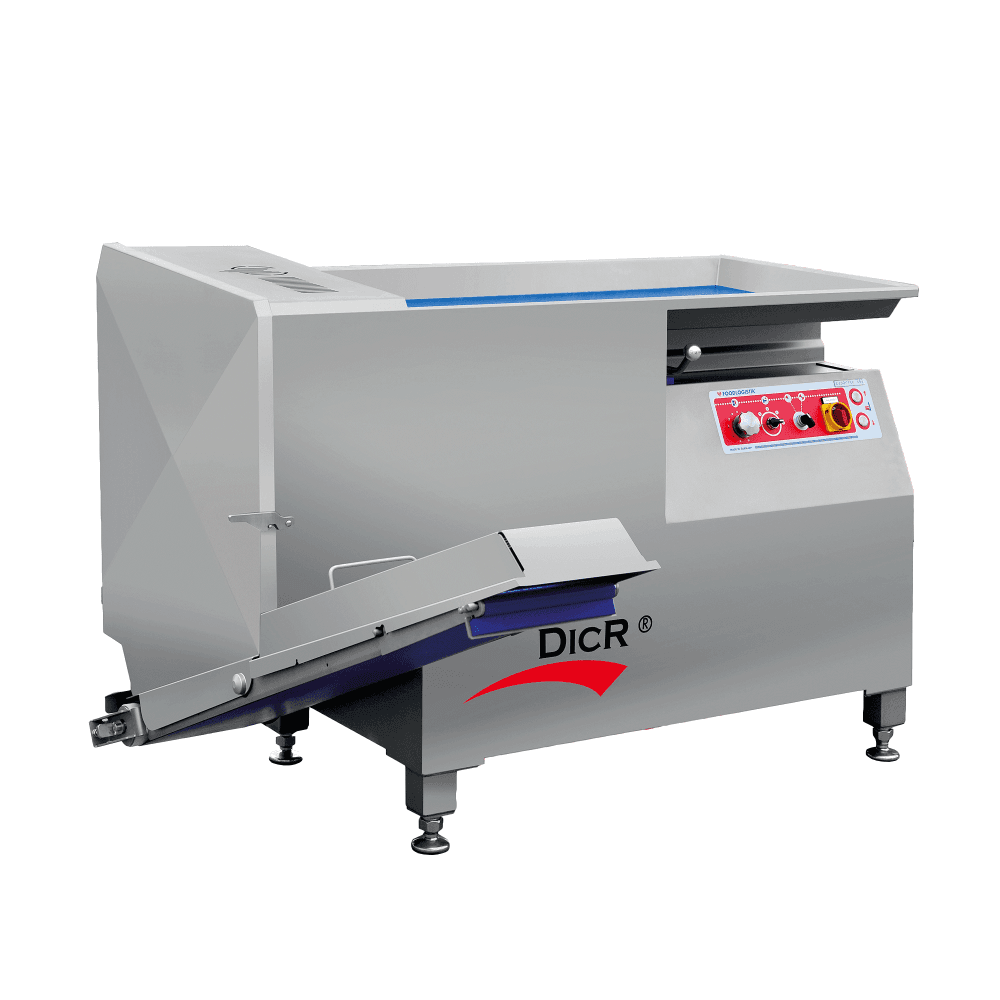FOODLOGISTIK Capacity 126 with Conveyor System - Commercial High Volume Dicing Machine Setup