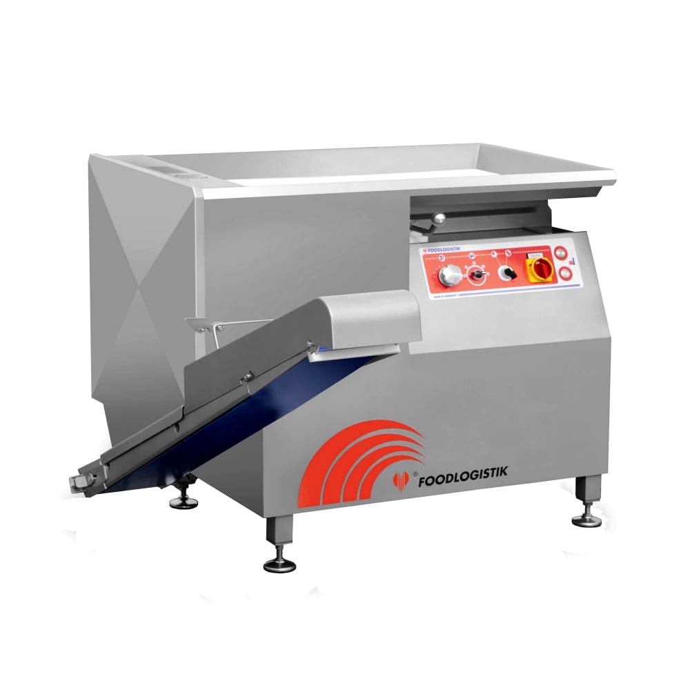 FOODLOGISTIK Comfort 112 with Conveyor - Commercial Dicing Machine and Conveyor System Setup