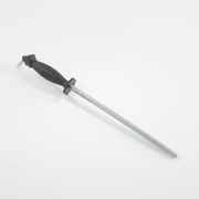 Egginton 25cm Coarse Round Sharpening Steel - Professional Butcher Knife Honing Rod