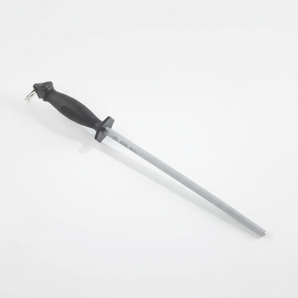 Egginton 25cm Coarse Round Sharpening Steel - Professional Butcher Knife Honing Rod