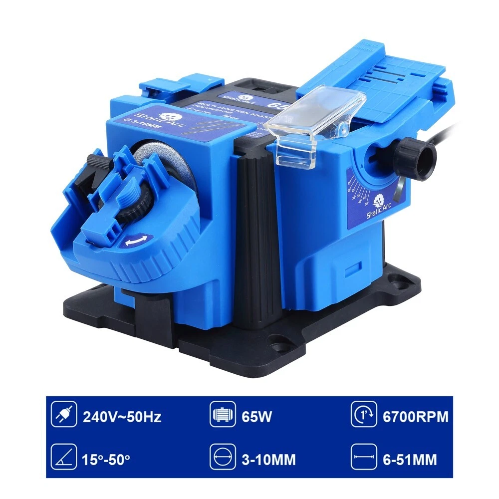 Electric Multi Function Sharpener Blue Angle View - Commercial Knife Sharpening Equipment
