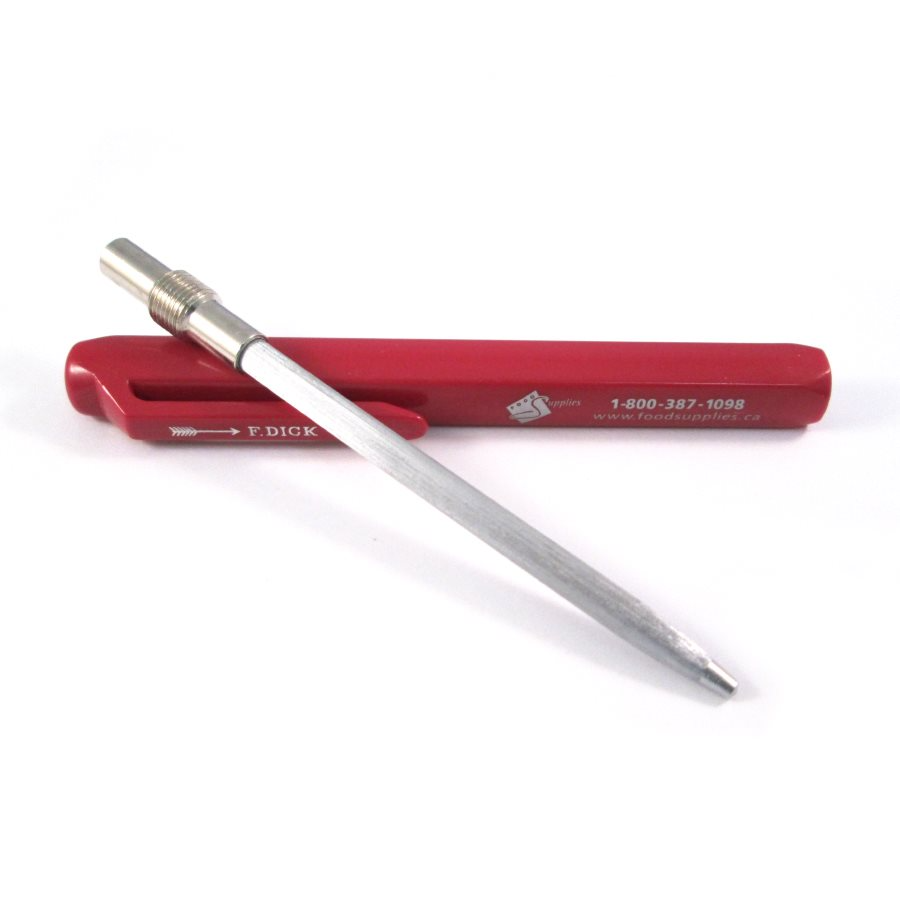 F Dick 3 Inch Pocket Steel - Professional Butcher Portable Knife Honing Steel