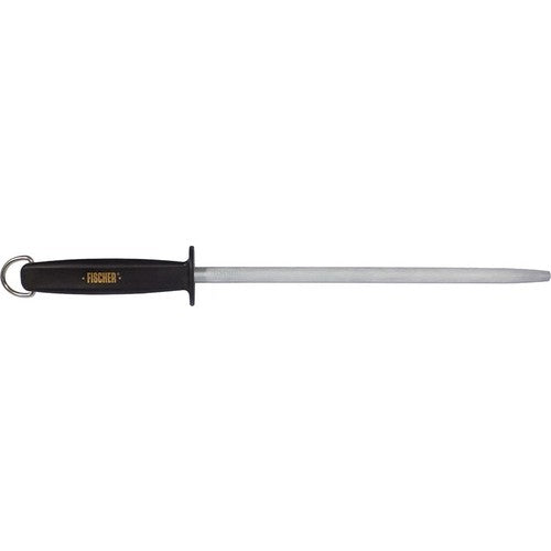 Fischer Round Steel Black - Professional Butcher Knife Honing Sharpening Steel