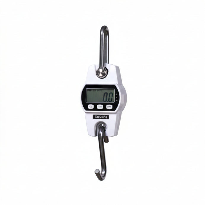 300kg 600lb White Hanging Scale - Heavy Duty Commercial Crane Scale for Butcher Meat Weighing