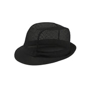 Black polyester trilby hat - butchers shop food safe headwear