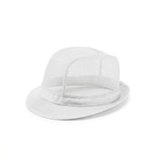 White polyester trilby hat - butchers shop food safe headwear