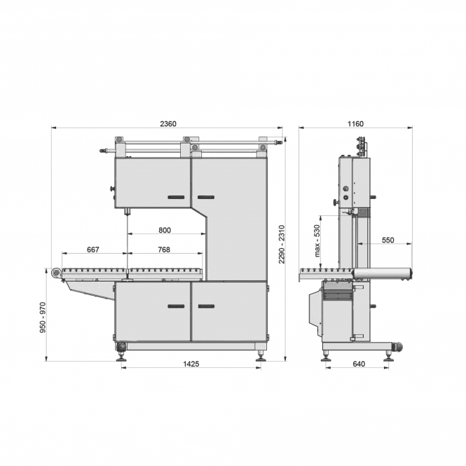 Kolbe K800 mincer detail - butchers heavy duty grinding machine