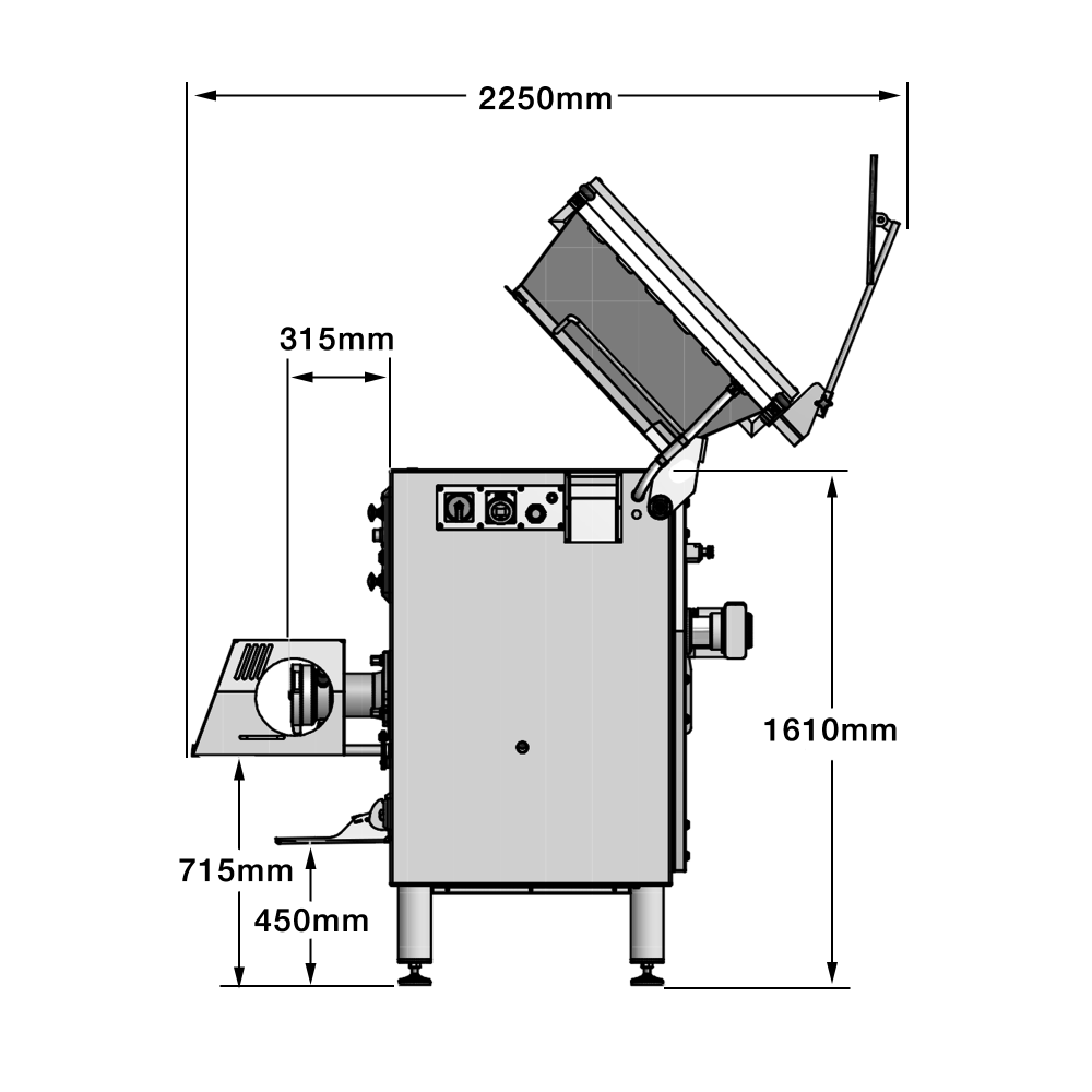 Kolbe AWM52-240 mincer view 5 - automatic butchers meat grinder