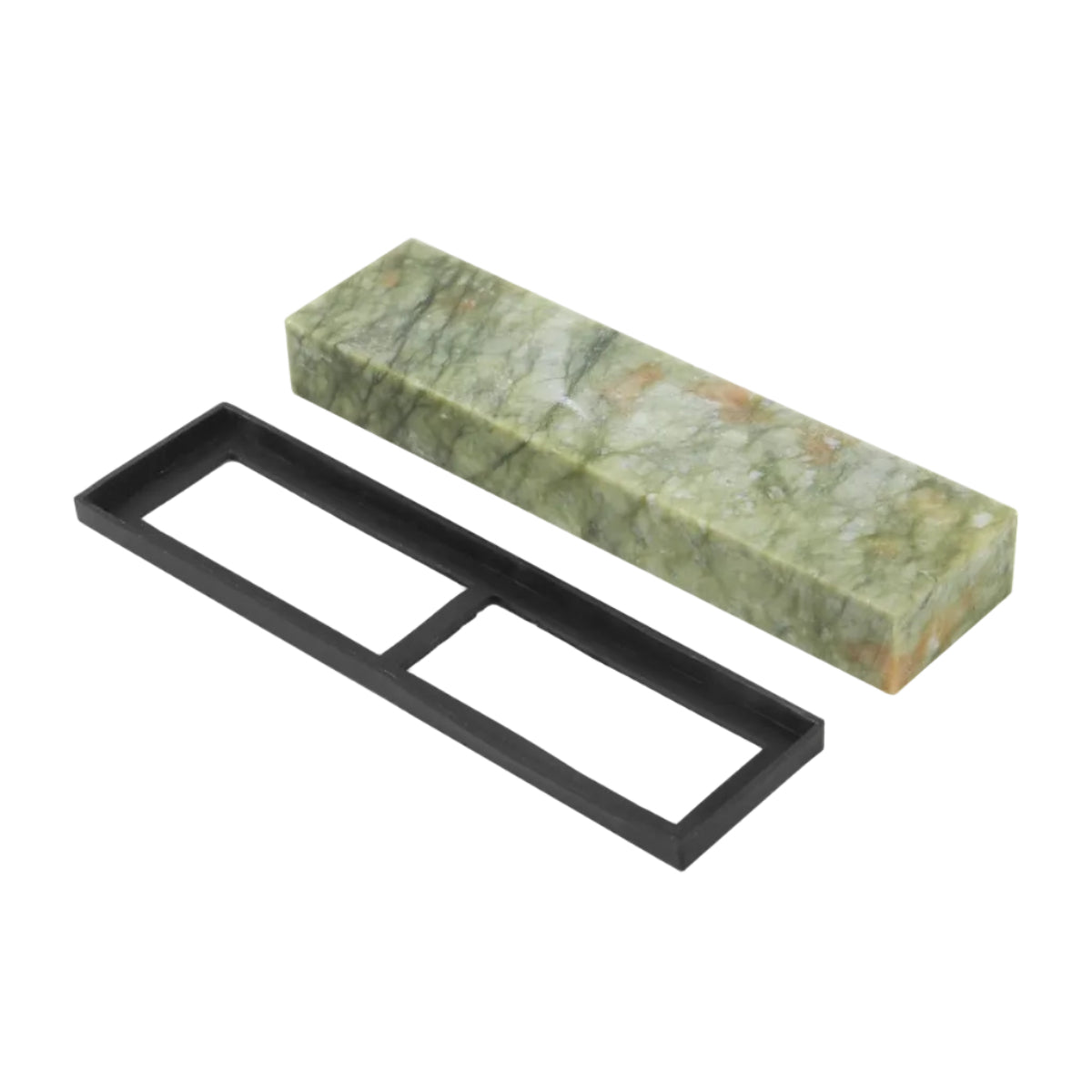 Natural Beryl Sharpening Stone Side View - Butcher Knife Sharpener Stone