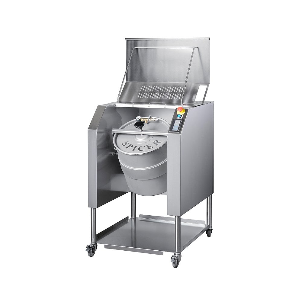 SPICER 50L Marinade Tumbler Side View - Professional Butcher Marinating Equipment