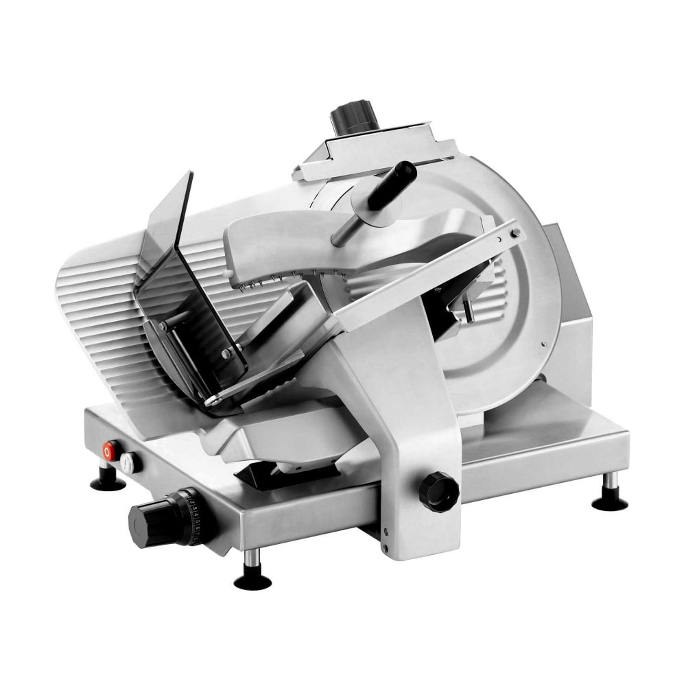 MEDOC MG300 Meat Slicer - Commercial Gravity Feed Butcher Slicing Machine Front View