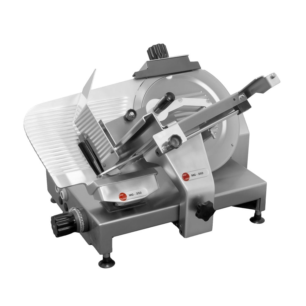 MEDOC MG350/S Industrial Meat Slicer - Heavy Duty Commercial High Volume Slicing Machine Front View
