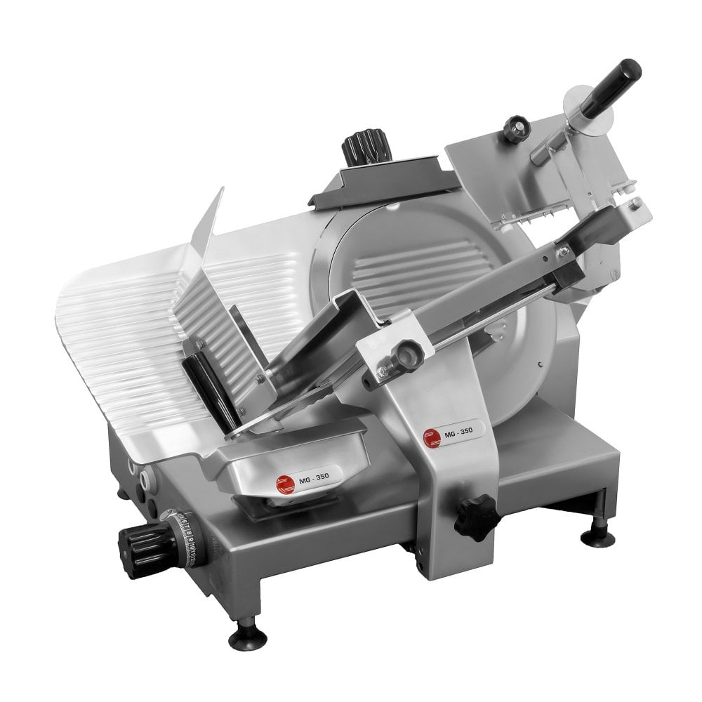MEDOC MG350/S Meat Slicer Side View - Industrial Commercial Butcher Slicing Machine