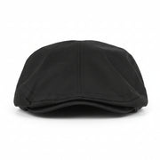 Black Chefs Flat Cap Medium Side View - Professional Food Hygiene Flat Cap