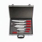 F Dick Red Spirit Knife Set - Professional Chef Knife Set with Sharpening Steel