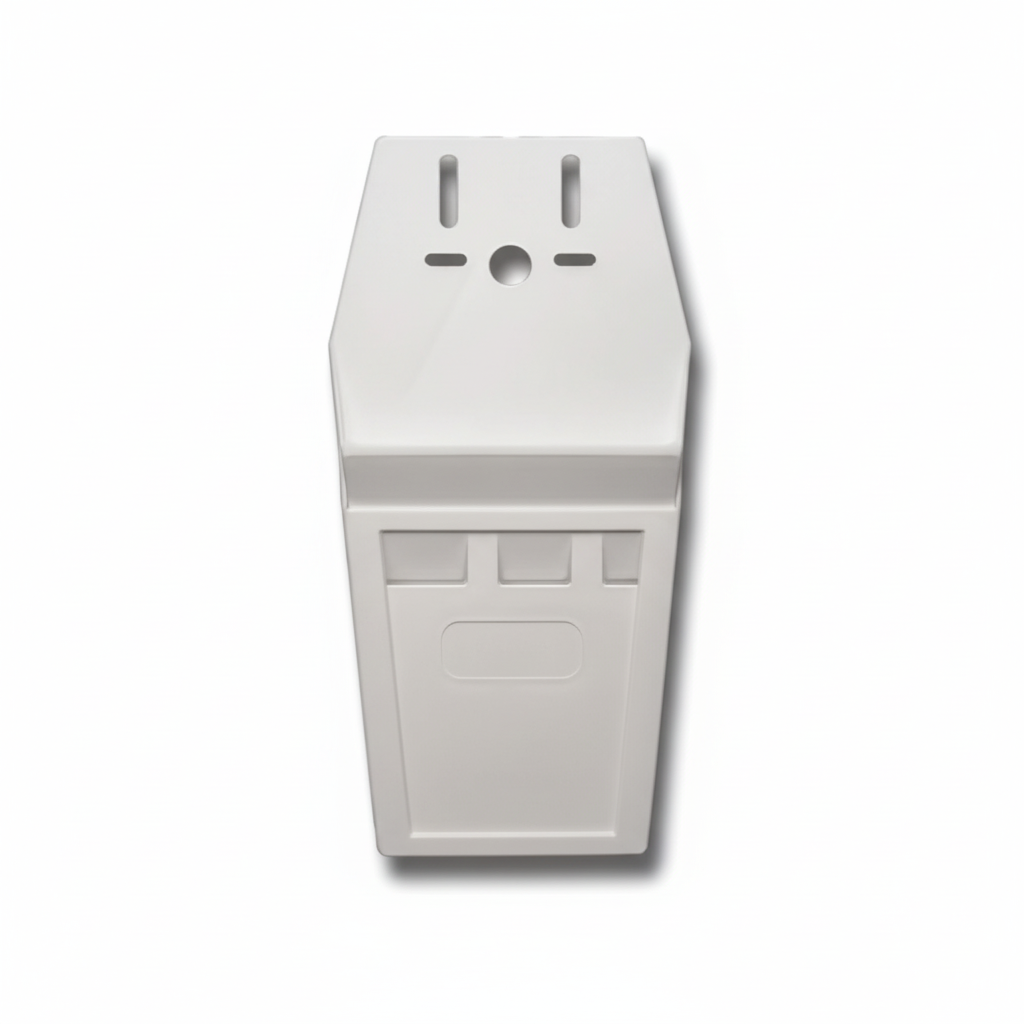 White Polypropylene 3 Knife Scabbard Detail View - Butcher Knife Holder Carrier