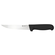 Ambrogio Sanelli Narrow Boning Knife 18cm Black Handle - Professional Butcher Boning Knife