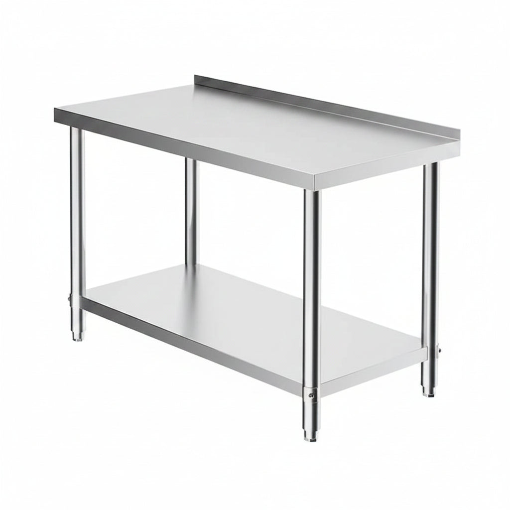 Aluminium butchers table 5ft x 2ft - hygienic stainless prep table
