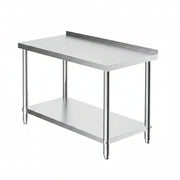 Aluminium butchers table 6ft x 2ft - large hygienic stainless prep table