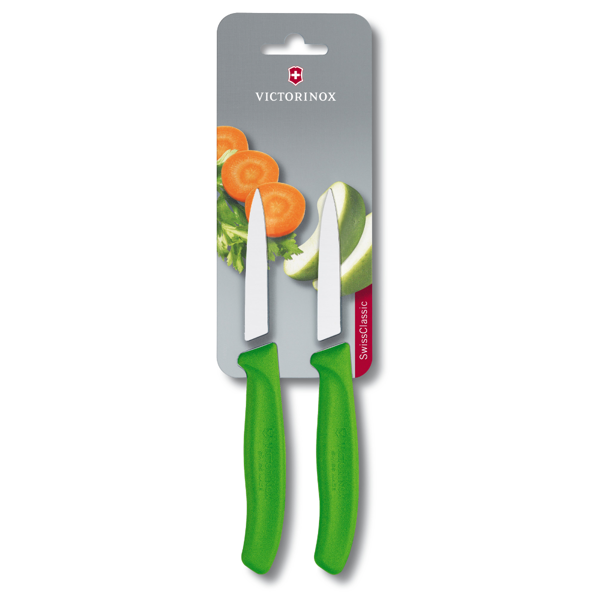 Victorinox Swiss Classic 8cm Green Paring Knife Straight Pointed - Professional Kitchen Paring Knife
