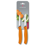 Victorinox Swiss Classic Paring Knife 8cm Straight Pointed Orange - Professional Kitchen Knife