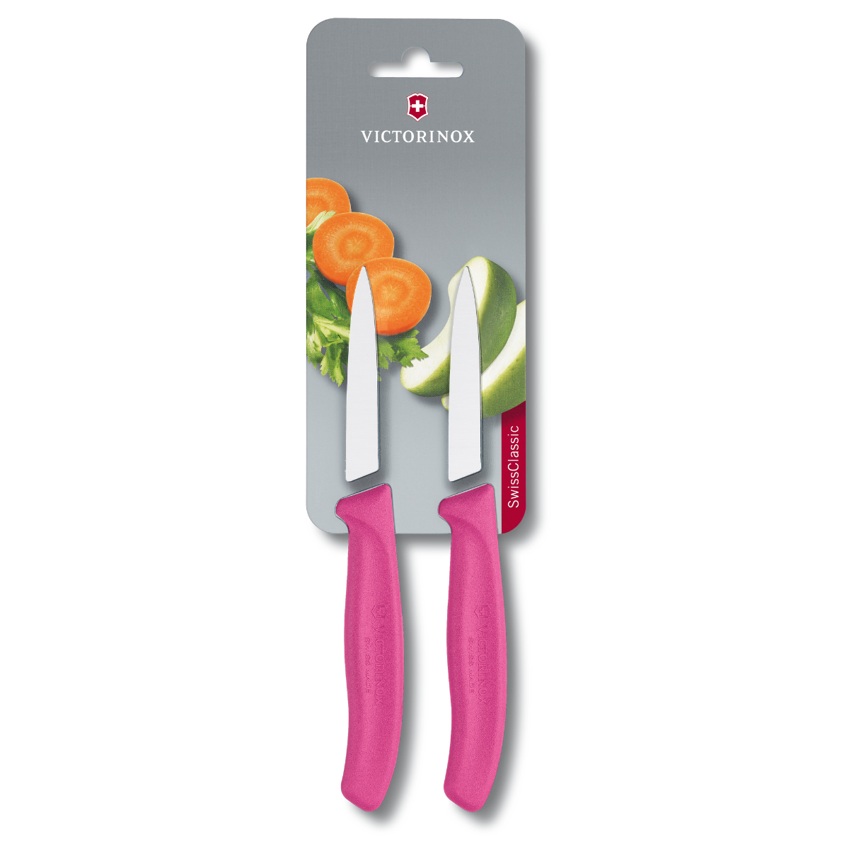 Victorinox Swiss Classic 8cm Pink Paring Knife Straight Pointed - Professional Kitchen Paring Knife