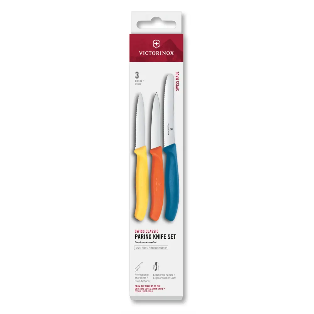 Victorinox Swiss Classic Paring Knife 3pc Set - Professional Kitchen Paring Knife Collection