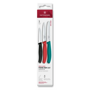 Victorinox Swiss Classic Paring Knife 3pc Set Black Red Green - Professional Kitchen Knife Collection
