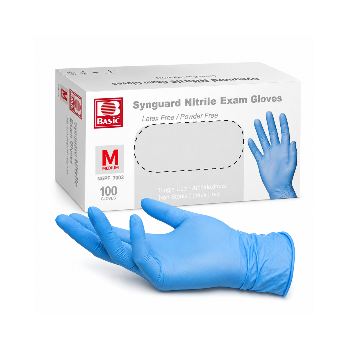 Synguard Nitrile Gloves 100 Pack M