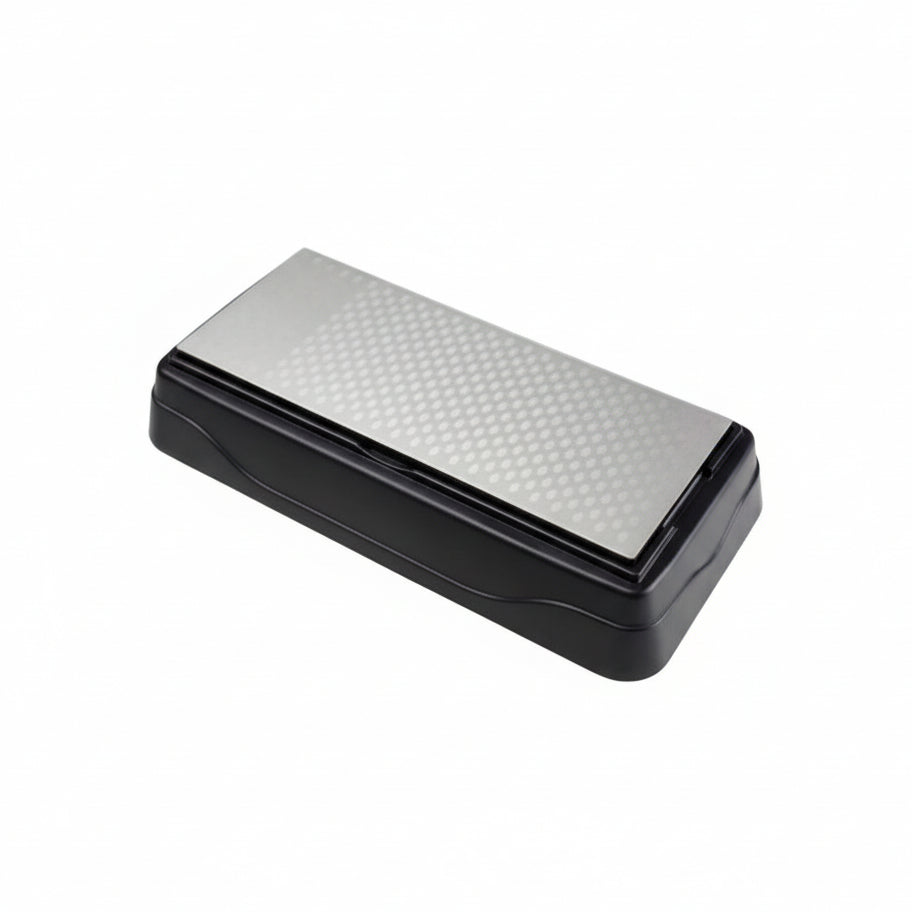 Diamond sharpening stone 600/1200 grit - butchers knife sharpening tool