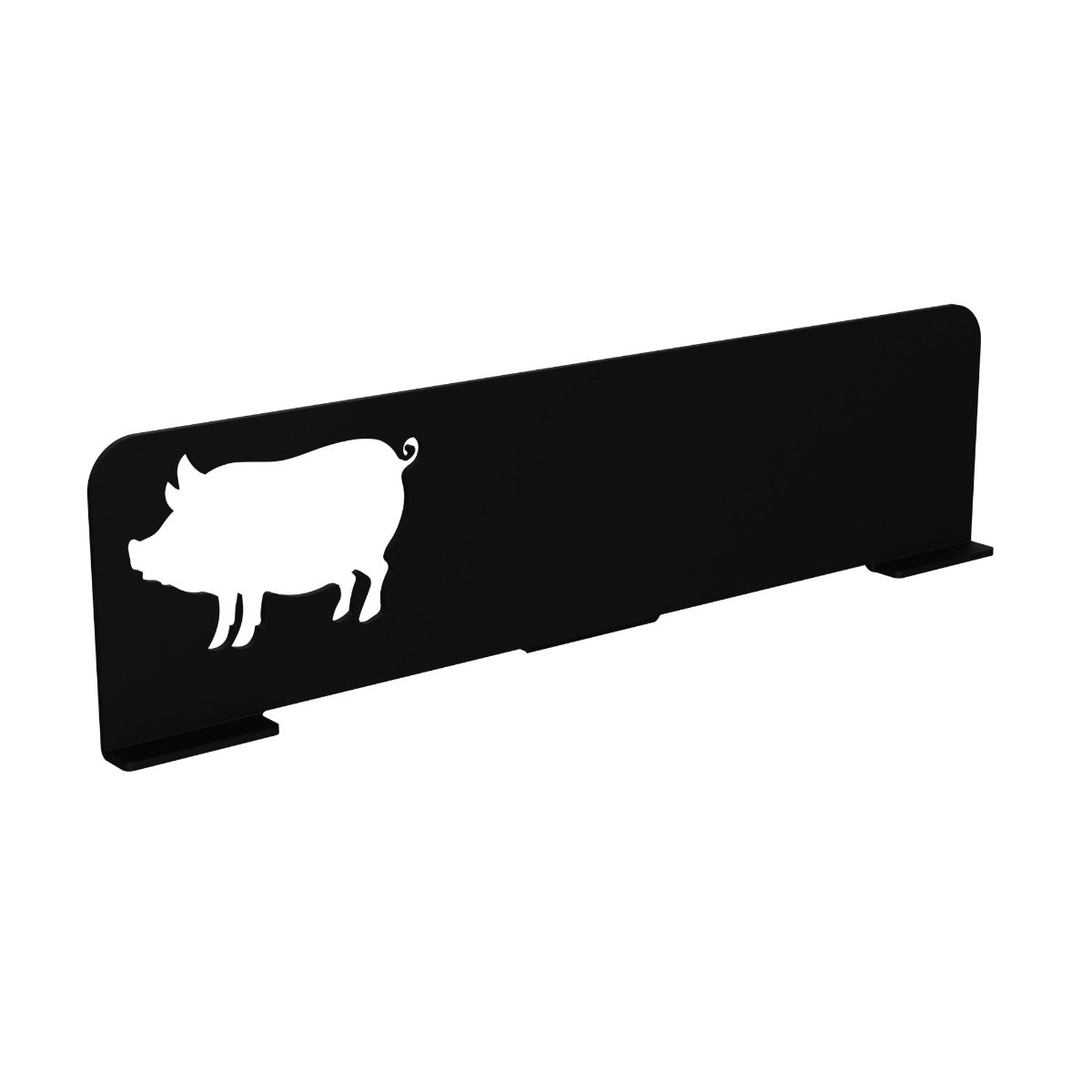 Black Acrylic Pig Animal Divider - Butcher Shop Meat Display Presentation Divider