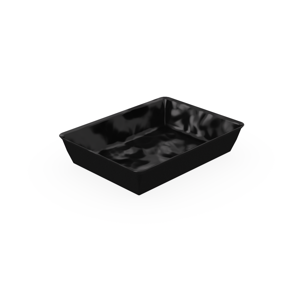 Mino Black Melamine Deep Crock 210x280x60mm - Butcher Shop Display Presentation Crock