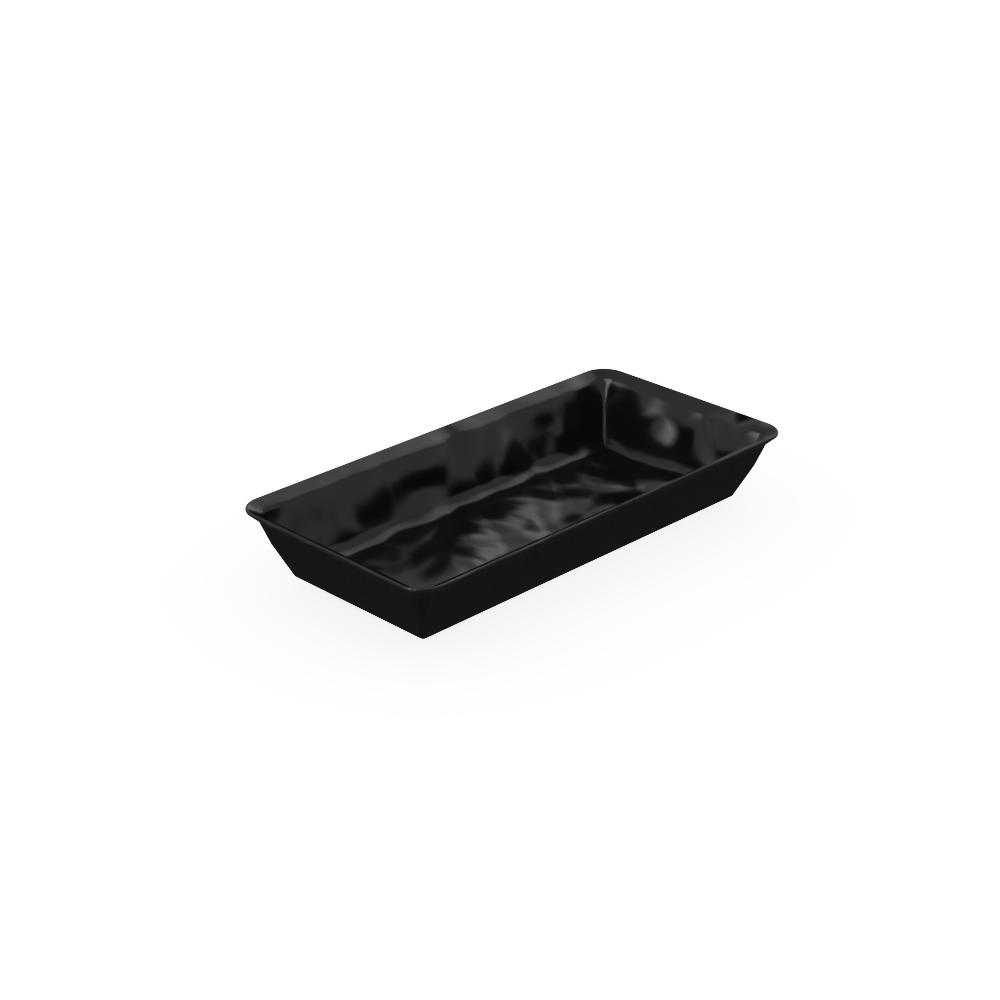 Mino Black Melamine Tray 280x140x30mm - Butcher Shop Display Presentation Tray