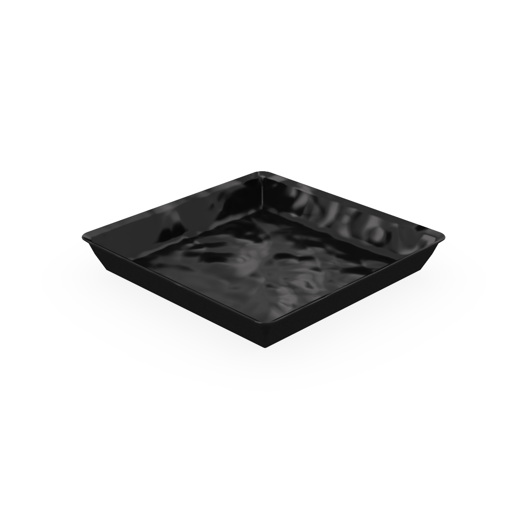 Mino Black Melamine Tray 280x280x30mm - Butcher Shop Meat Display Presentation Tray