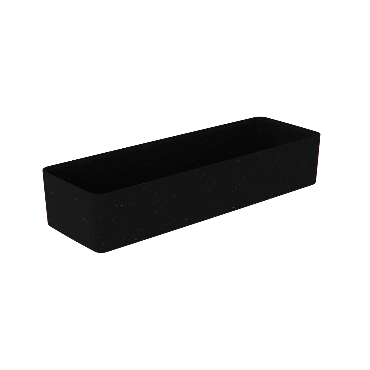 Kata Speckled Black Melamine Crock 175x520x100mm 6650ml - Butcher Display Presentation Crock