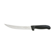 Refurbished Caribou Trimming Knife Curved Rigid Scalloped Blade 20cm - Professional Butcher Knife